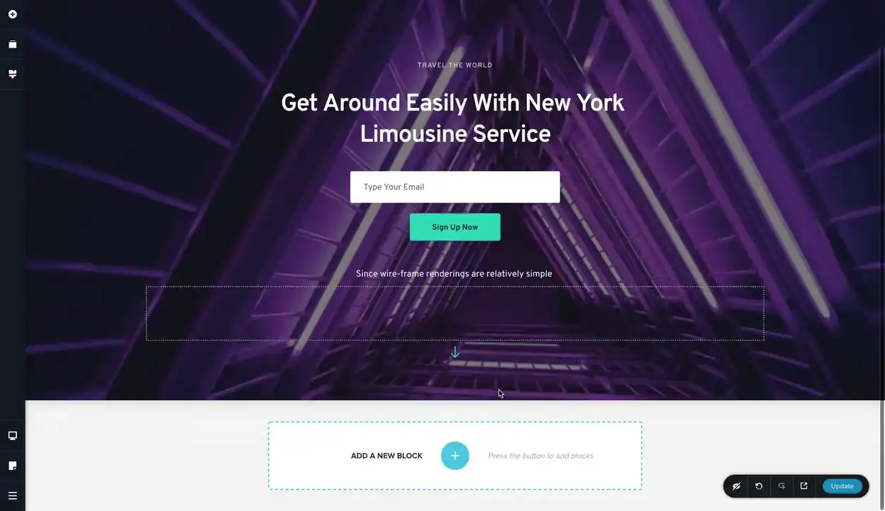 Landing Pad Website Builder interface